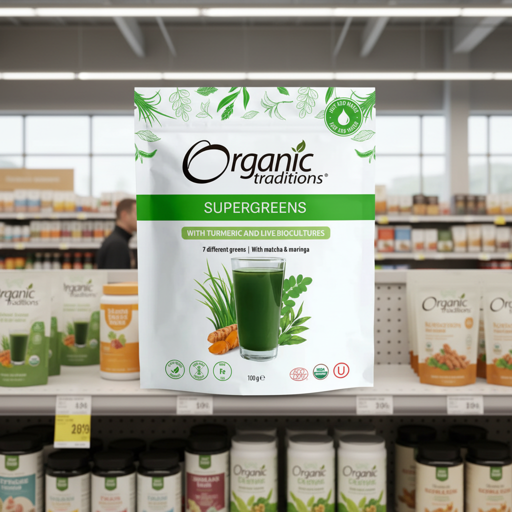 Organic Traditions Org Super Green P/apple - 100g