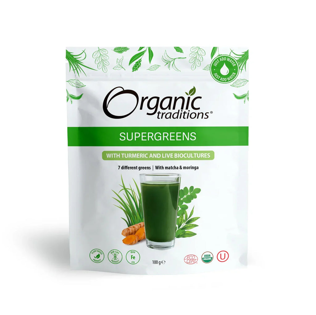 Organic Traditions Org Super Green P/apple - 100g