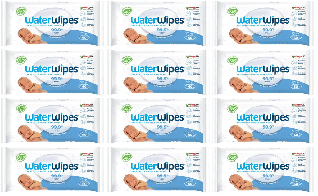 12 x Waterwipes 60 Baby Wipes