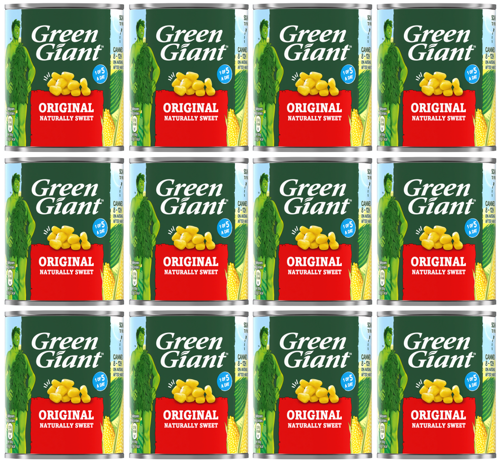 12 x Green Giant Original Sweetcorn Niblets 198Gm