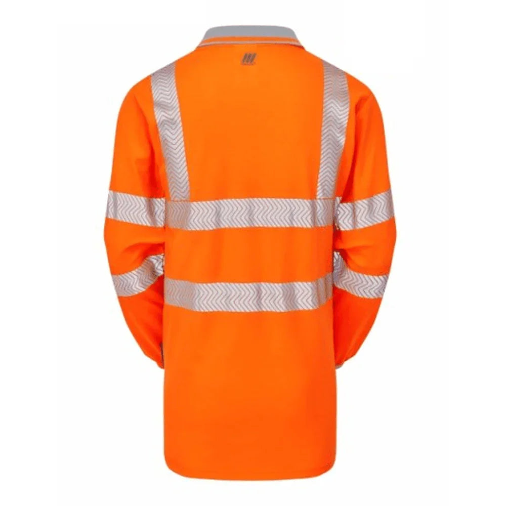 PULSAR LIFE LFE926 NB Hi-Vis Long Sleeve Orange Polo Shirt