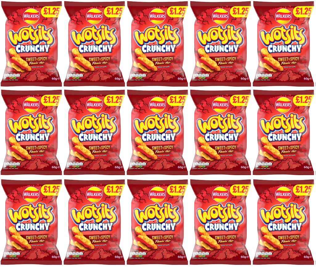 15 x Wotsits Crunchy Sweet & Spicy - 60GM