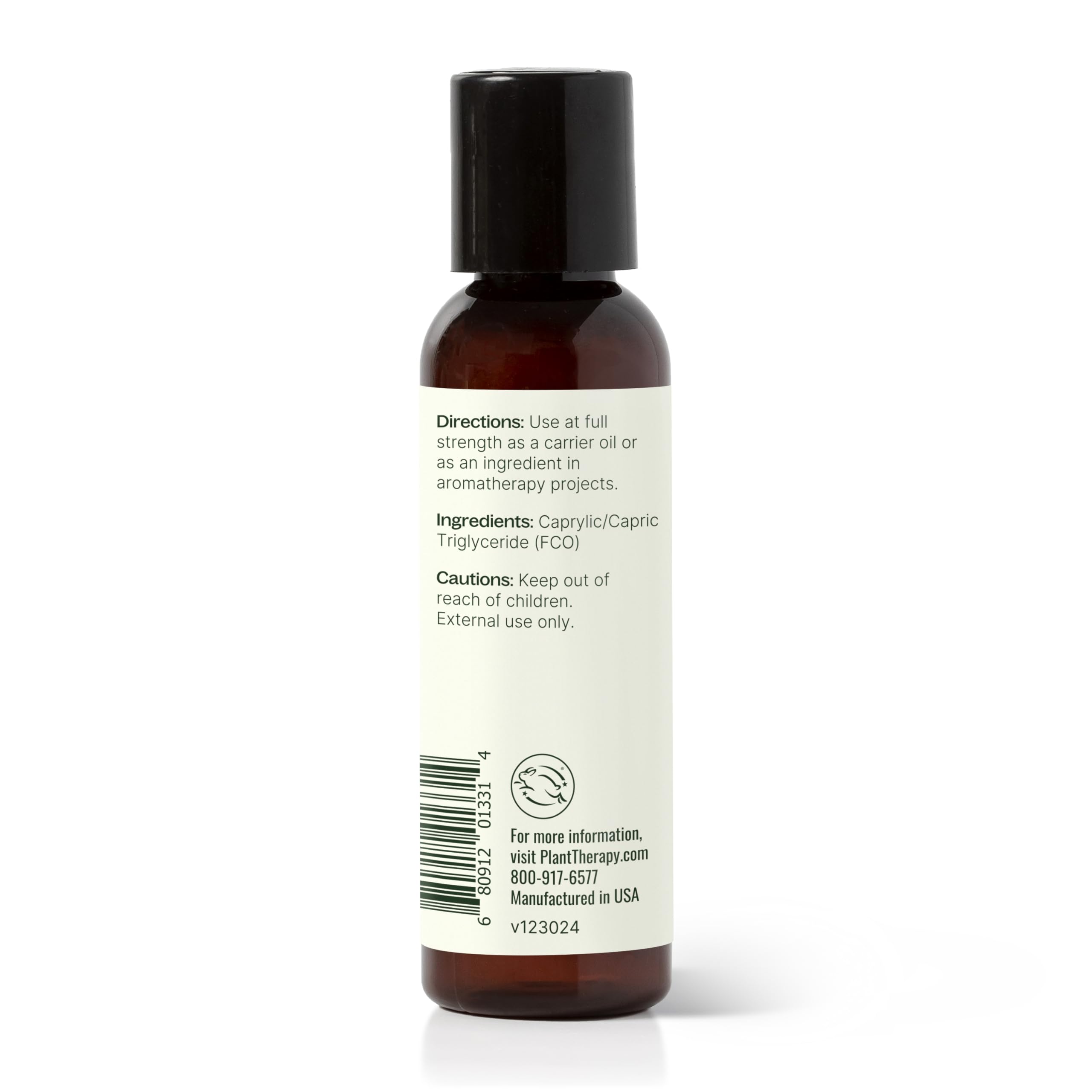 Plant Therapy Fractionated Coconut Oil (2 oz) – Carrier Oil for Skin, Hair & Aromatherapy
