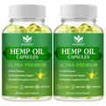 (2Pack) Hemp Oil Capsules – 60,000 Max Strength, Immune Support, Focus & Calm, Relaxation, Mood, Rich in Omega 3-6-9, 90 Capsules