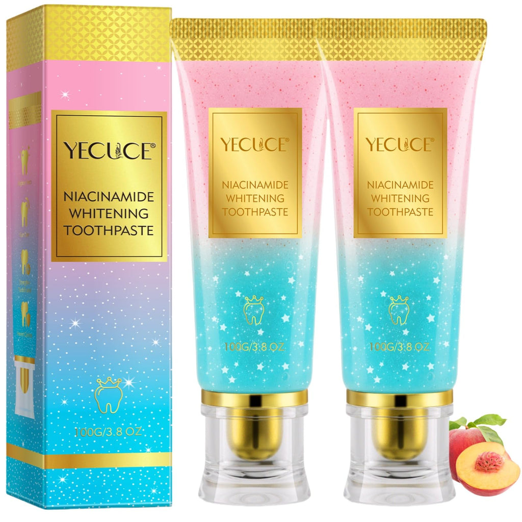2Pack Niacinamide Whitening Toothpaste | Enamel Safe & Fresh Breath