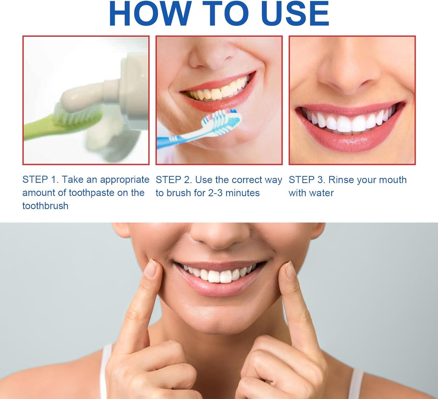 2PCS-SP-6 Whitening Toothpaste – Enamel-Safe, Fluoride-Free, Fresh Mint