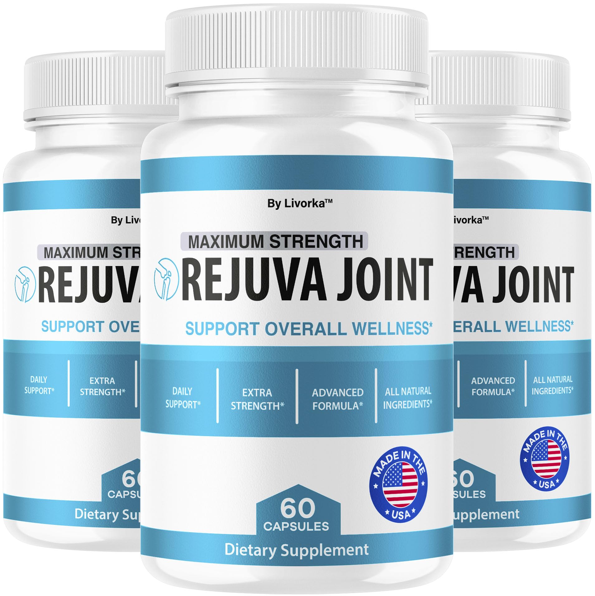 (3 Pack) Rejuva Joint – Advanced Formula Joint Support Pills, 180 Capsules