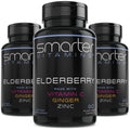 (3 Pack) Smarter Elderberry Capsules + Vitamin C & Zinc – 180 Vegan Pills