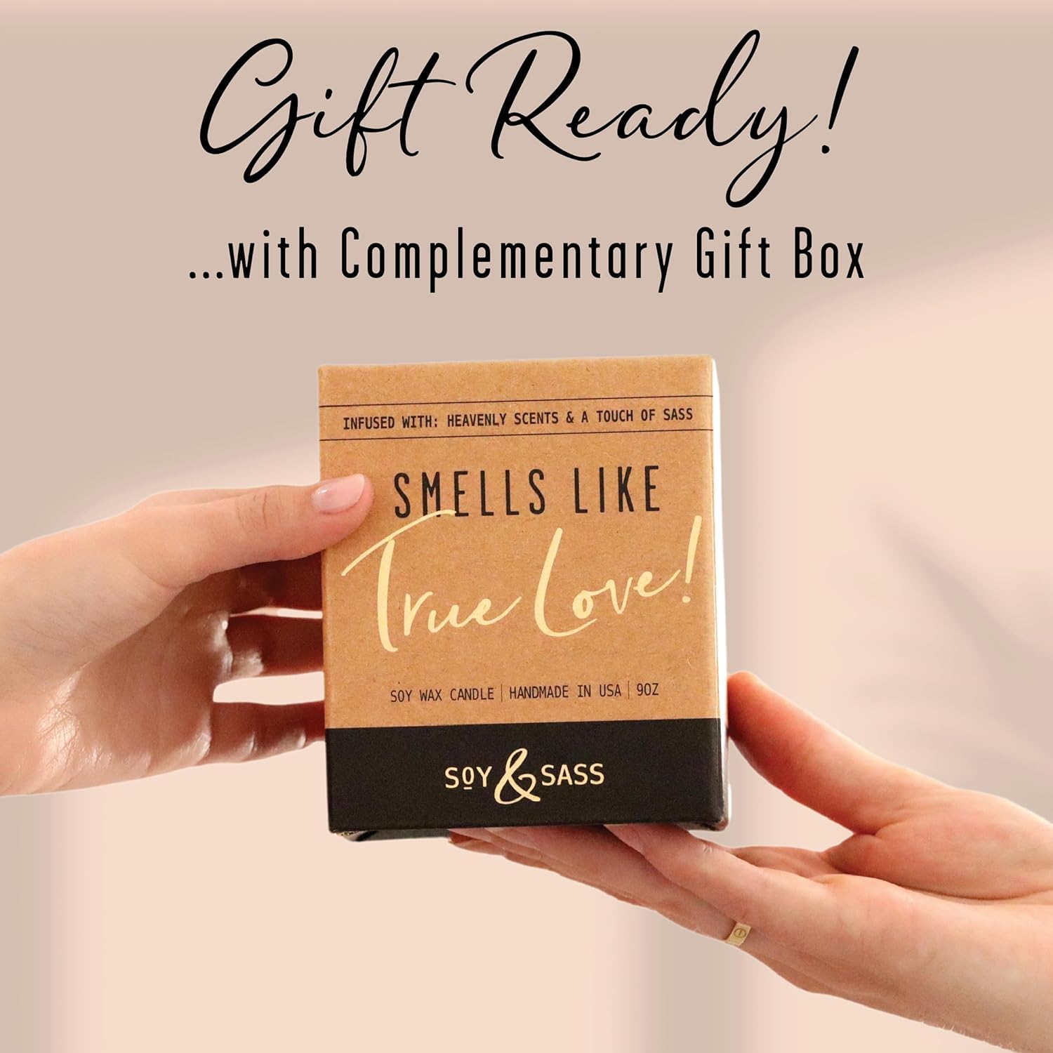 3 Year Anniversary Gift for Her – 3 Years Later Candle, Sandalwood Rose (USA Made)