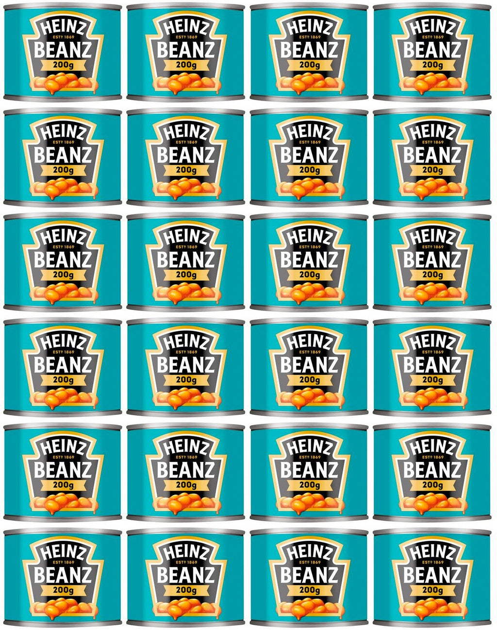 24 x Heinz Beanz In A Rich Tomato Sauce 200G