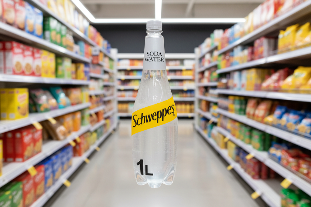 12 x Schweppes Soda Water 1L