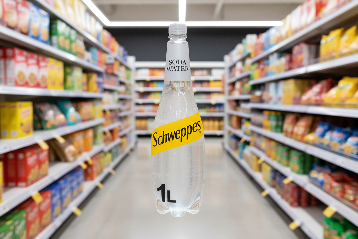 12 x Schweppes Soda Water 1L