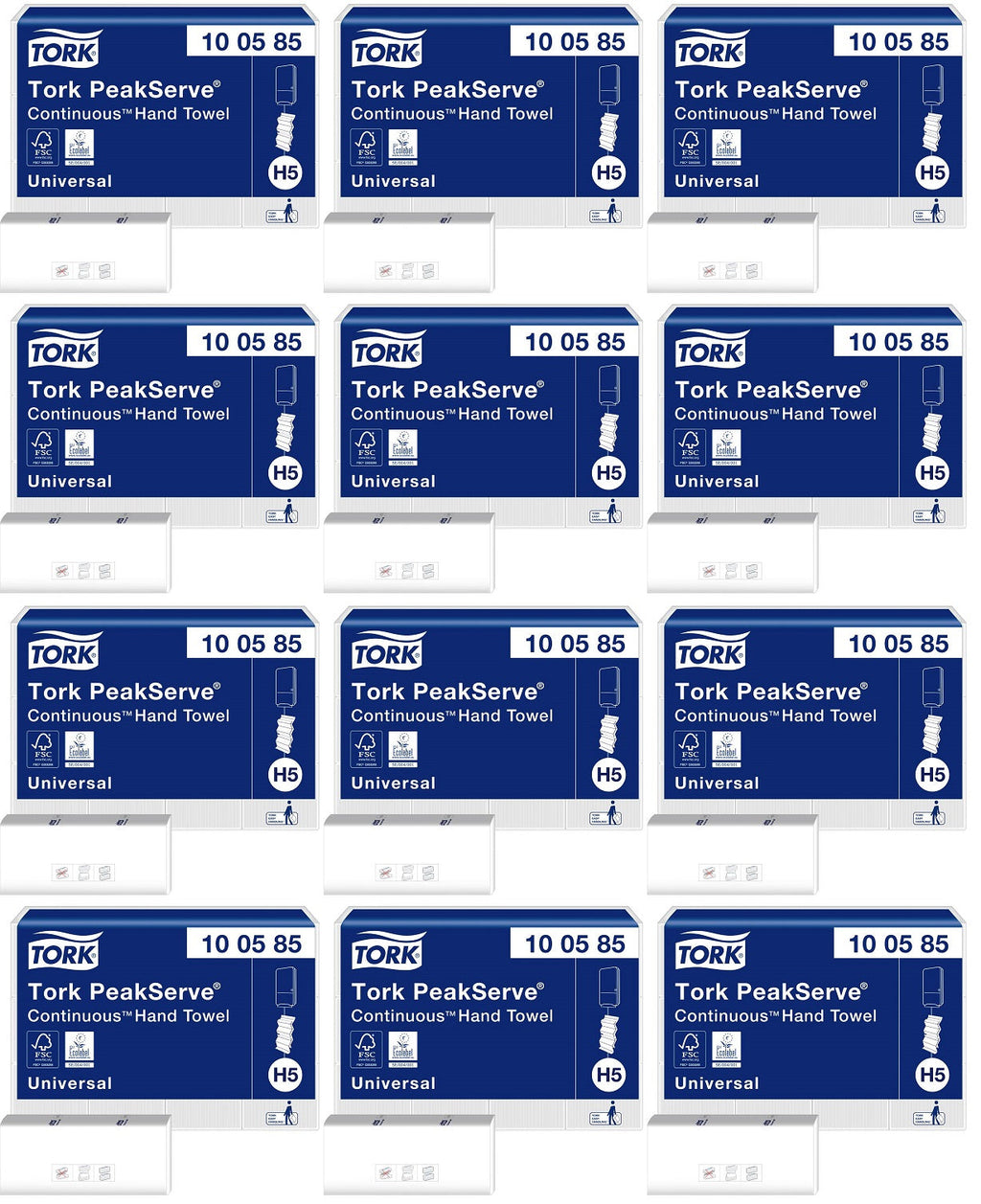 12 x Tork Peakserve Continuous Hand Towel- H5