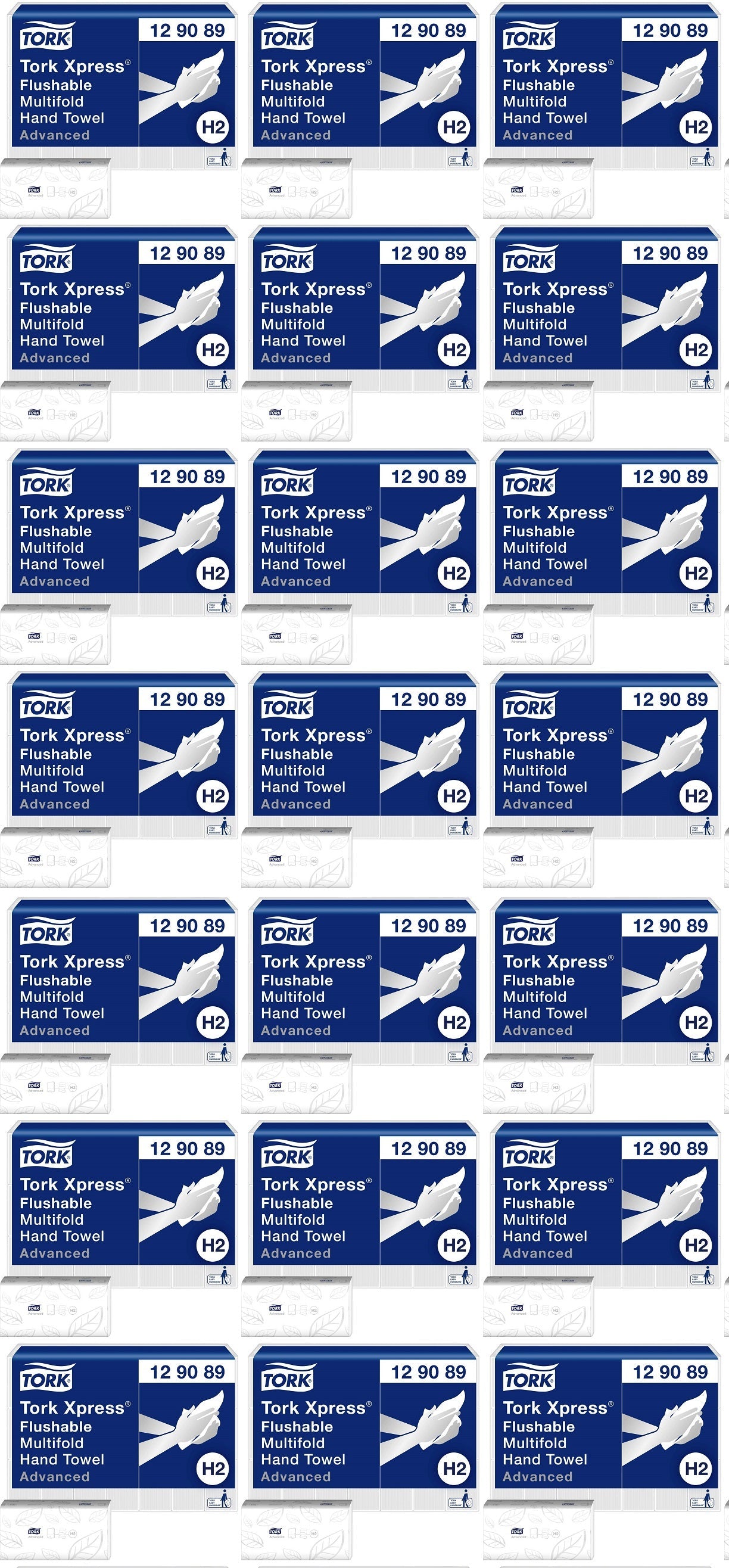 21 x Tork Xpress Flushable Multifold Hand Towel - H2/129089