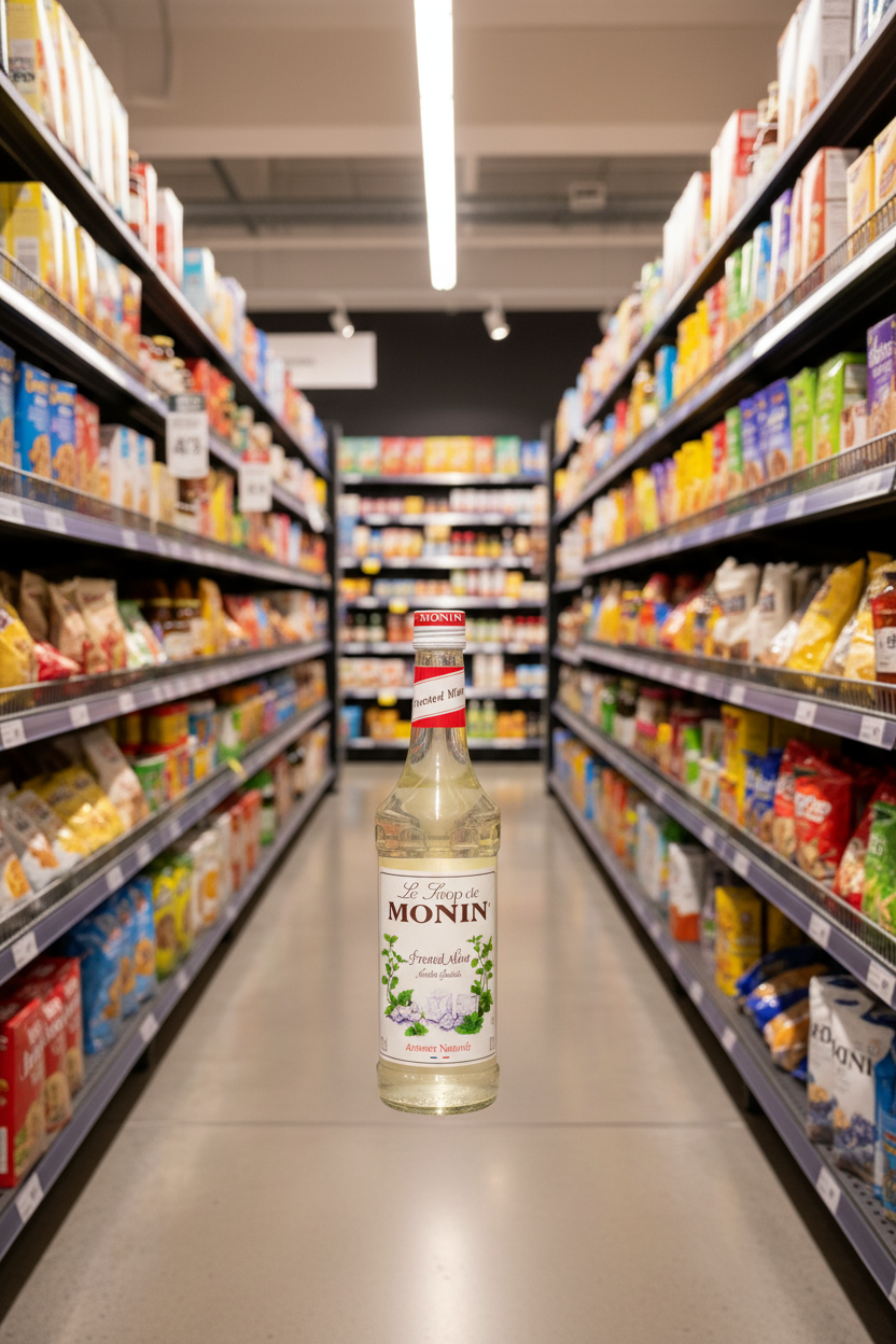 6 x Monin Frosted Mint Syrup 70Cl