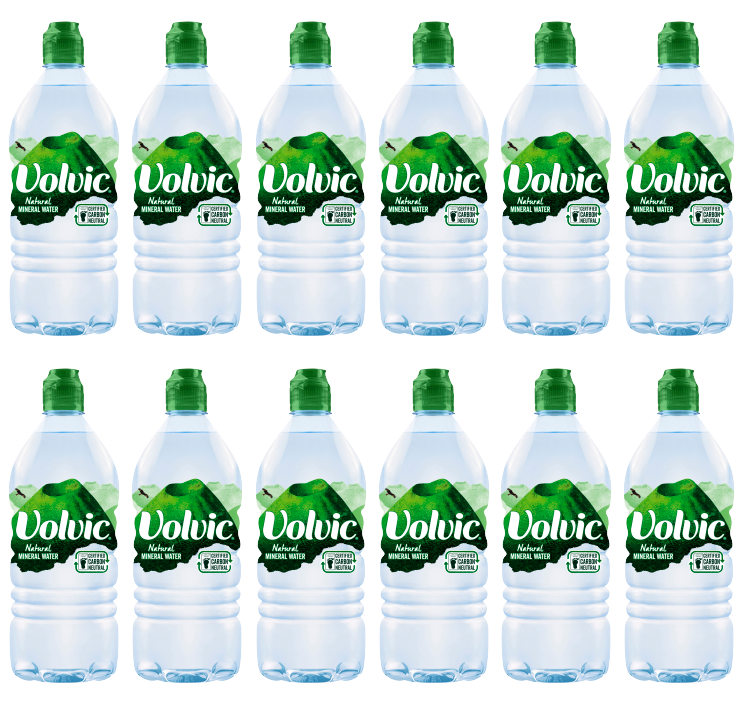 12 x Volvic Sports Cap 1Ltr