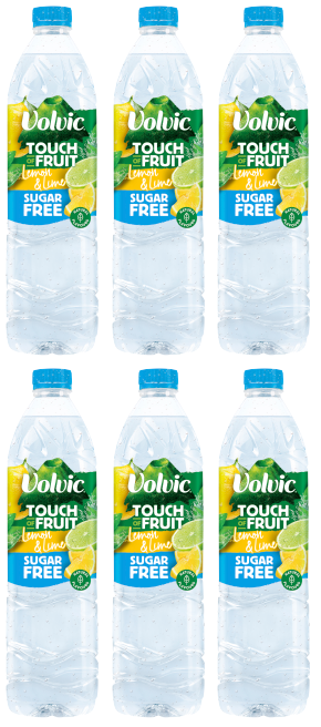 6 x Volvic Tof Lemon & Lime Sugar Free 1.5Lt
