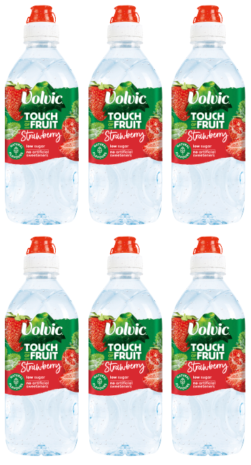 6 x Volvic Tof Strawberry 750Ml