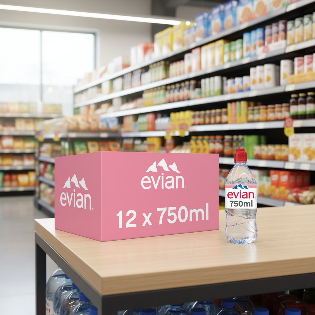 12 x Evian Natural Mineral Water 75Cl