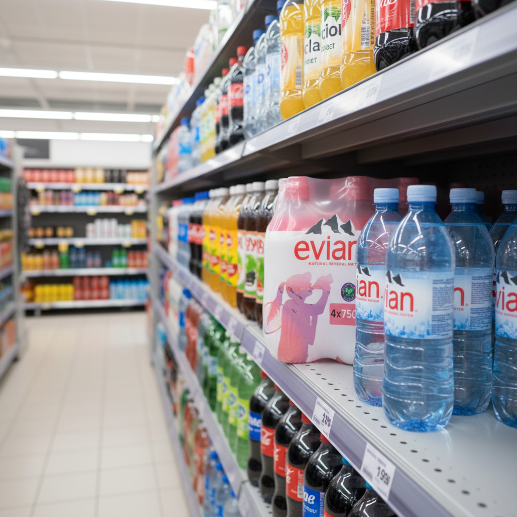3 x Evian Still Water Sport Cap 4X750Mls