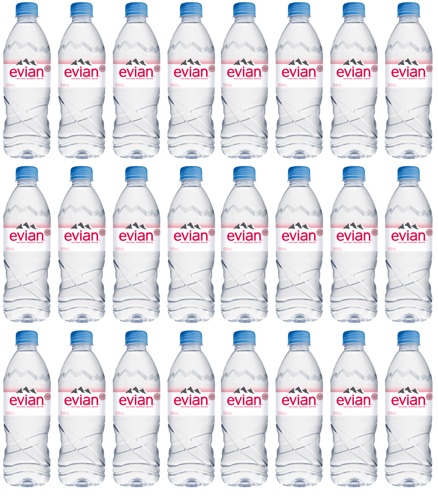 24 x Evian Still Water 500Ml