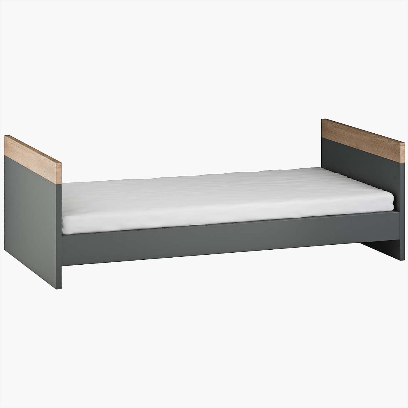 Little Acorns Burlington Cot Bed - Anthracite Grey & Oak