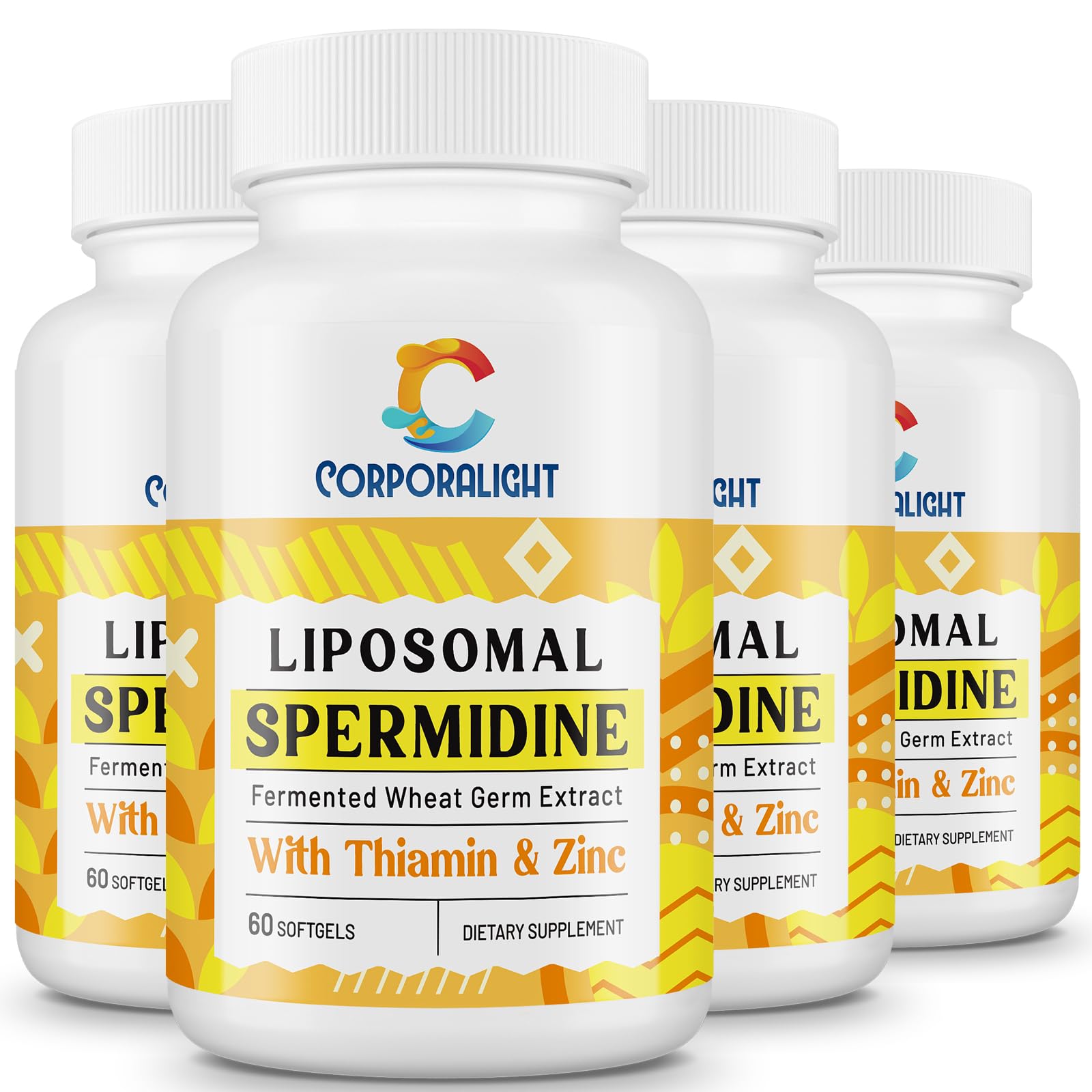 CORPORALIGHT 30mg Spermidine Softgels – High Absorption, Fermented Wheat Germ Extract, 240 Count