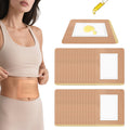 30Pcs Castor Oil Pack Wrap – Organic Cotton Belly Patch, Skin Colors, Portable Anti-Leakage Pads (5.1 x 3.9 in)