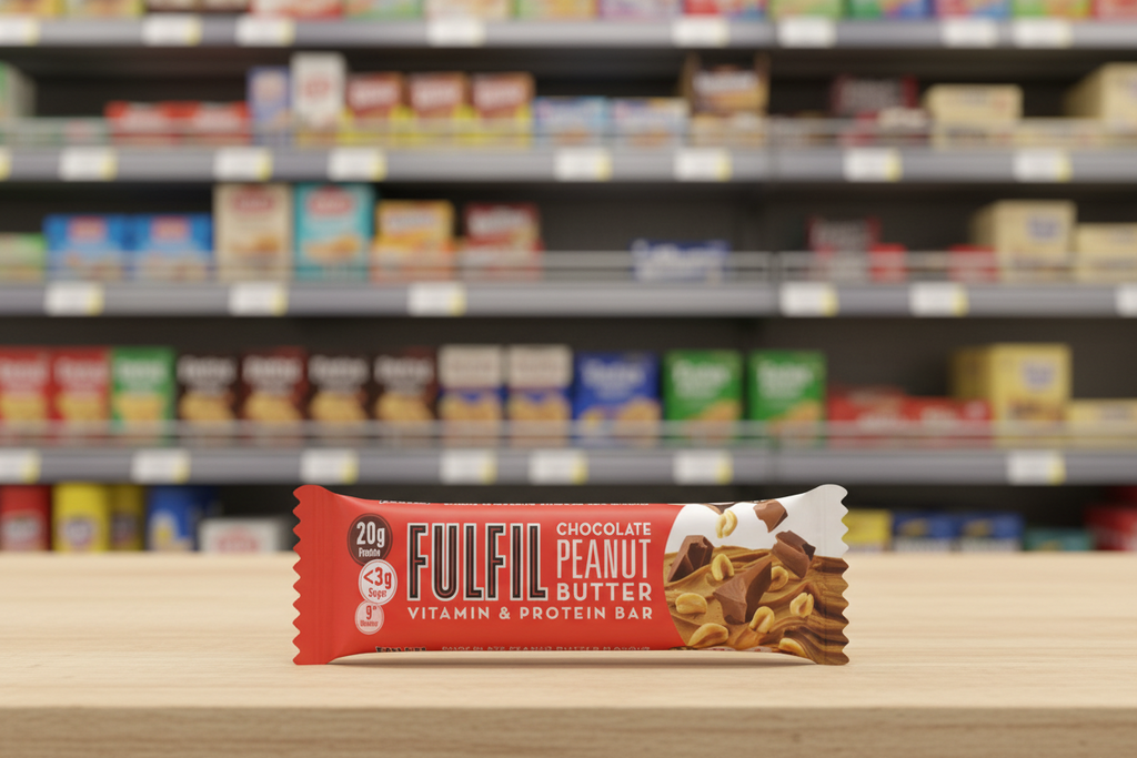 15 x Fulfil Chocolate Peanut Butter Flavour Vitamin & Protein Bar 55G