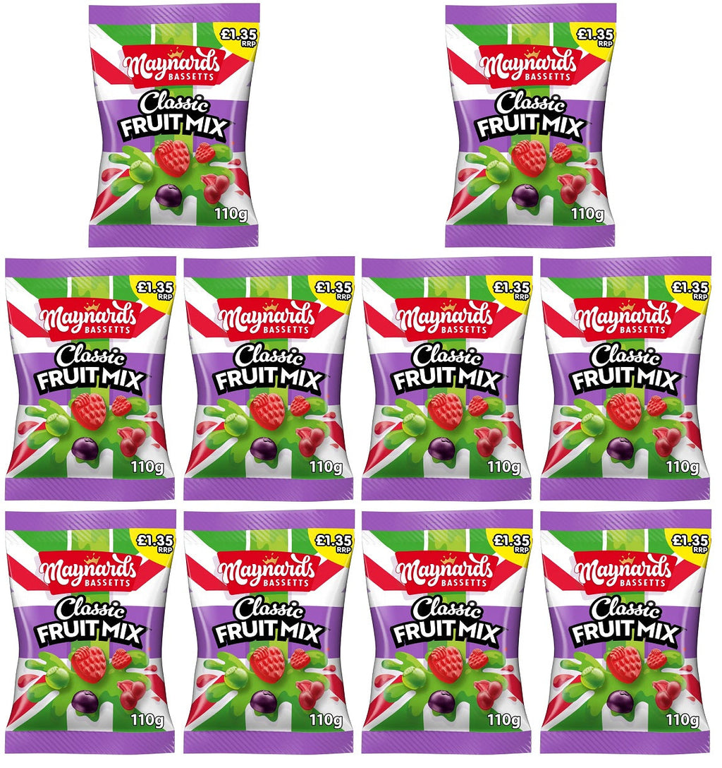 10 x Maynards Classic Fruit Bags - 110GM