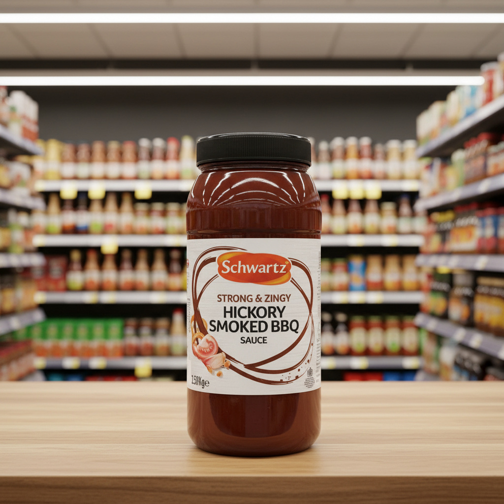 4 x Schwartz Hickory Smoked Bbq Sauce 2.59Kg