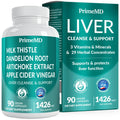 32-in-1 Liver Support Supplement – Milk Thistle, Silymarin, Artichoke, Beetroot (1426mg, 90ct)