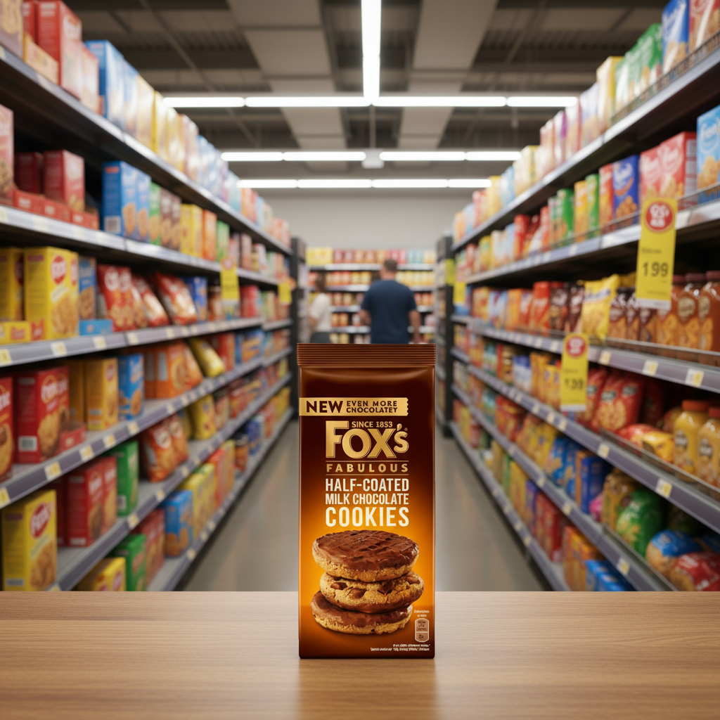 8 x Fox's Fabulous Half-Coated Milk Chocolate Cookies 175G