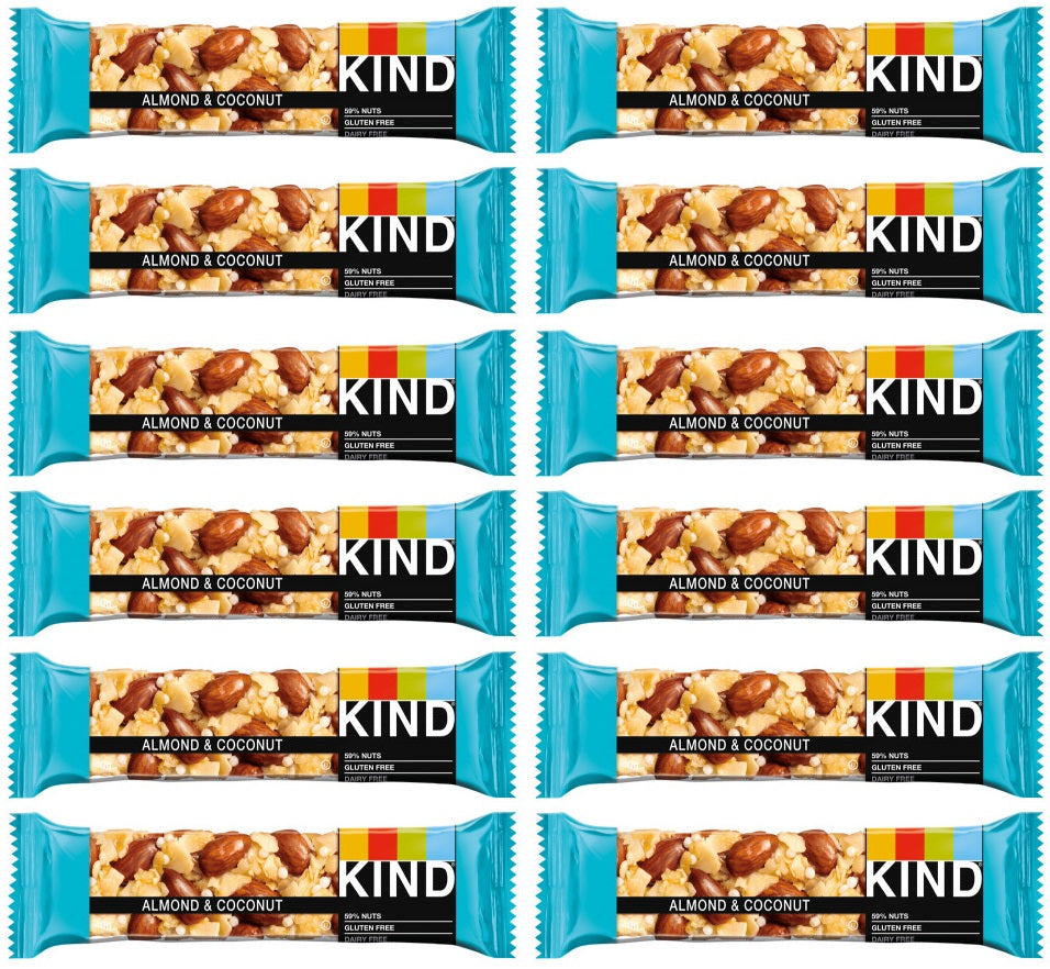 12 x Kind Almond & Coconut Snack Bar 40G