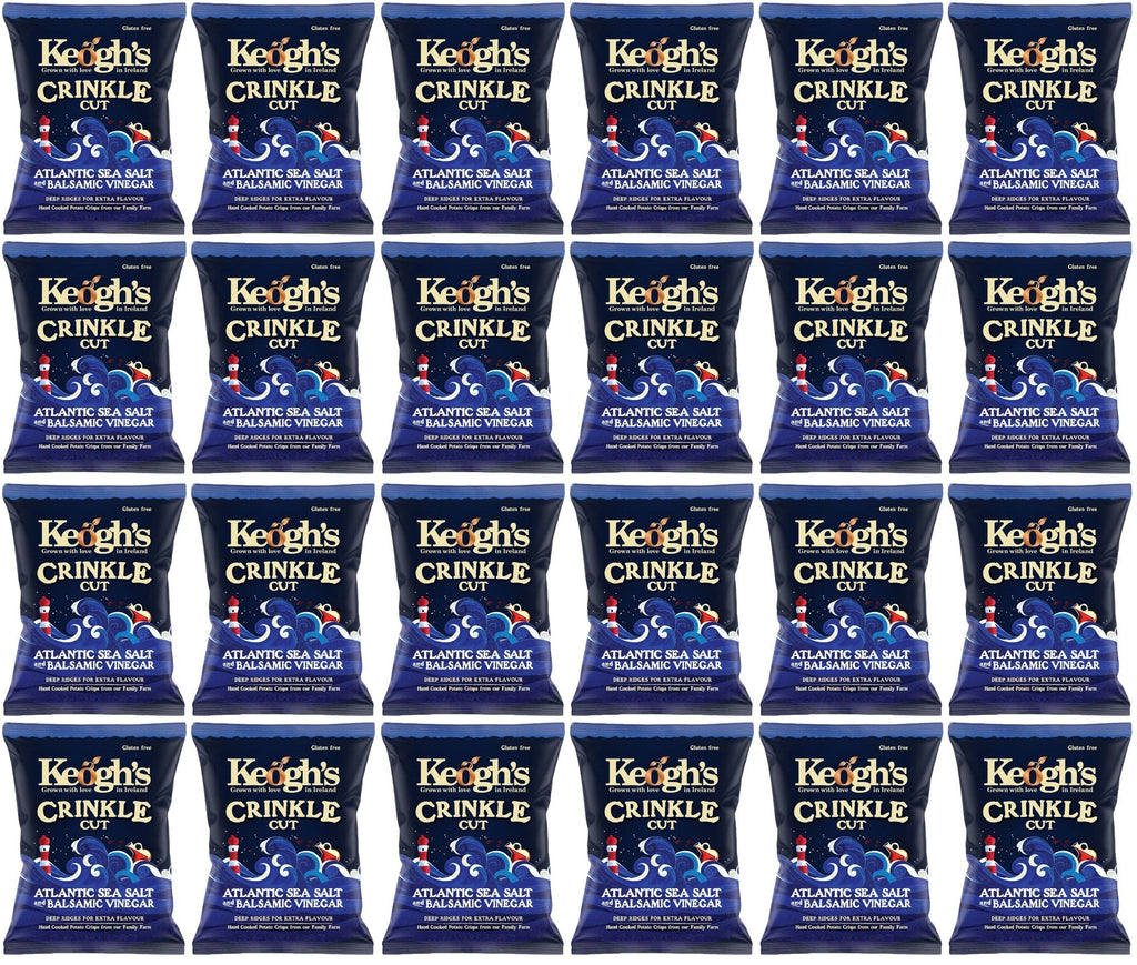 24 x Keogh's Crinkle Cut Atlantic Sea Salt And Balsamic Vinegar 45G
