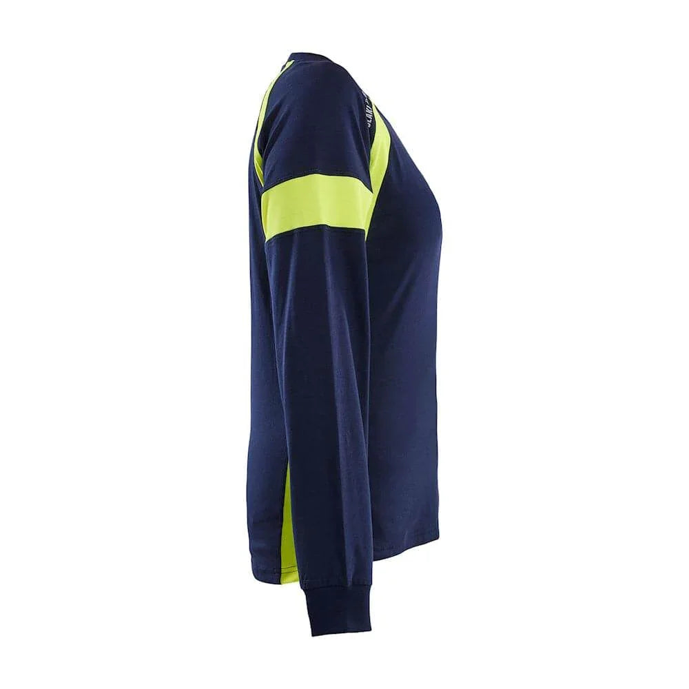 Blaklader 3521 Women's Long-Sleeved T-shirt with Hi-Vis
