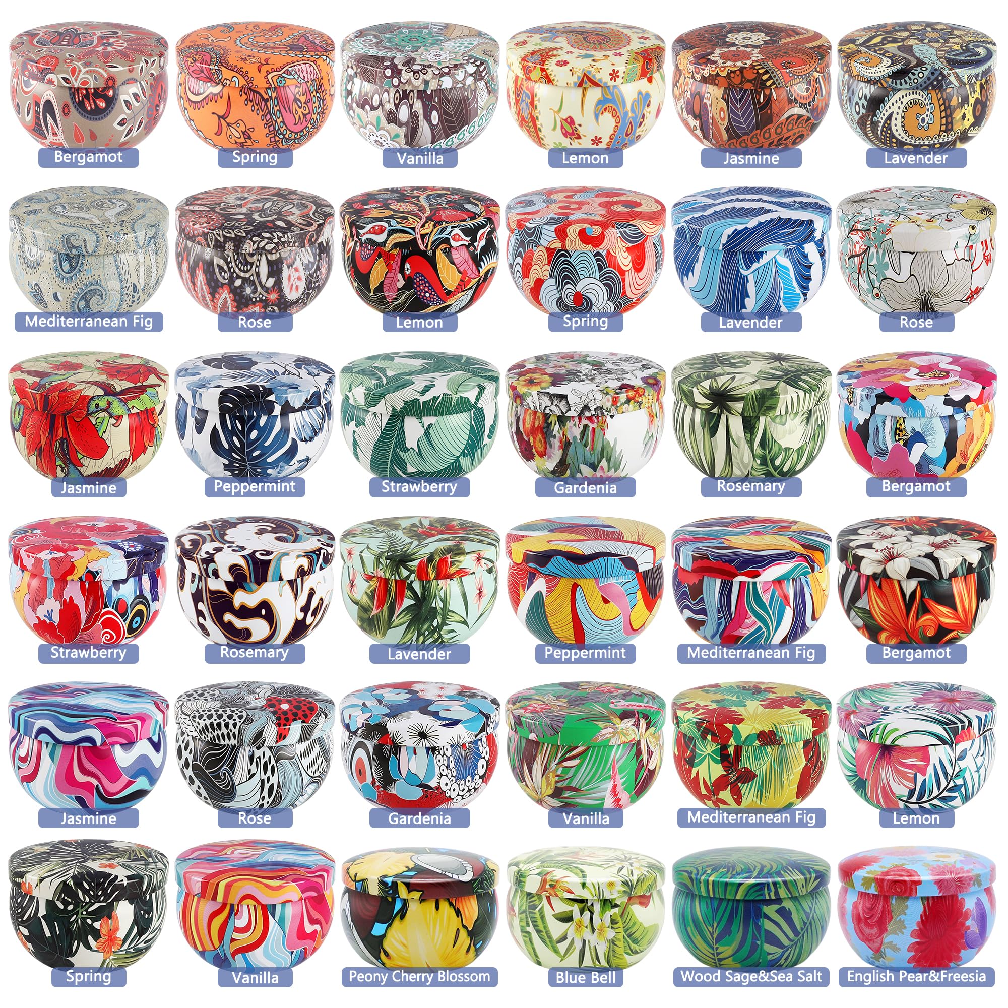 36-Pack Scented Candles Set – 100% Soy Wax, Aromatherapy Gift