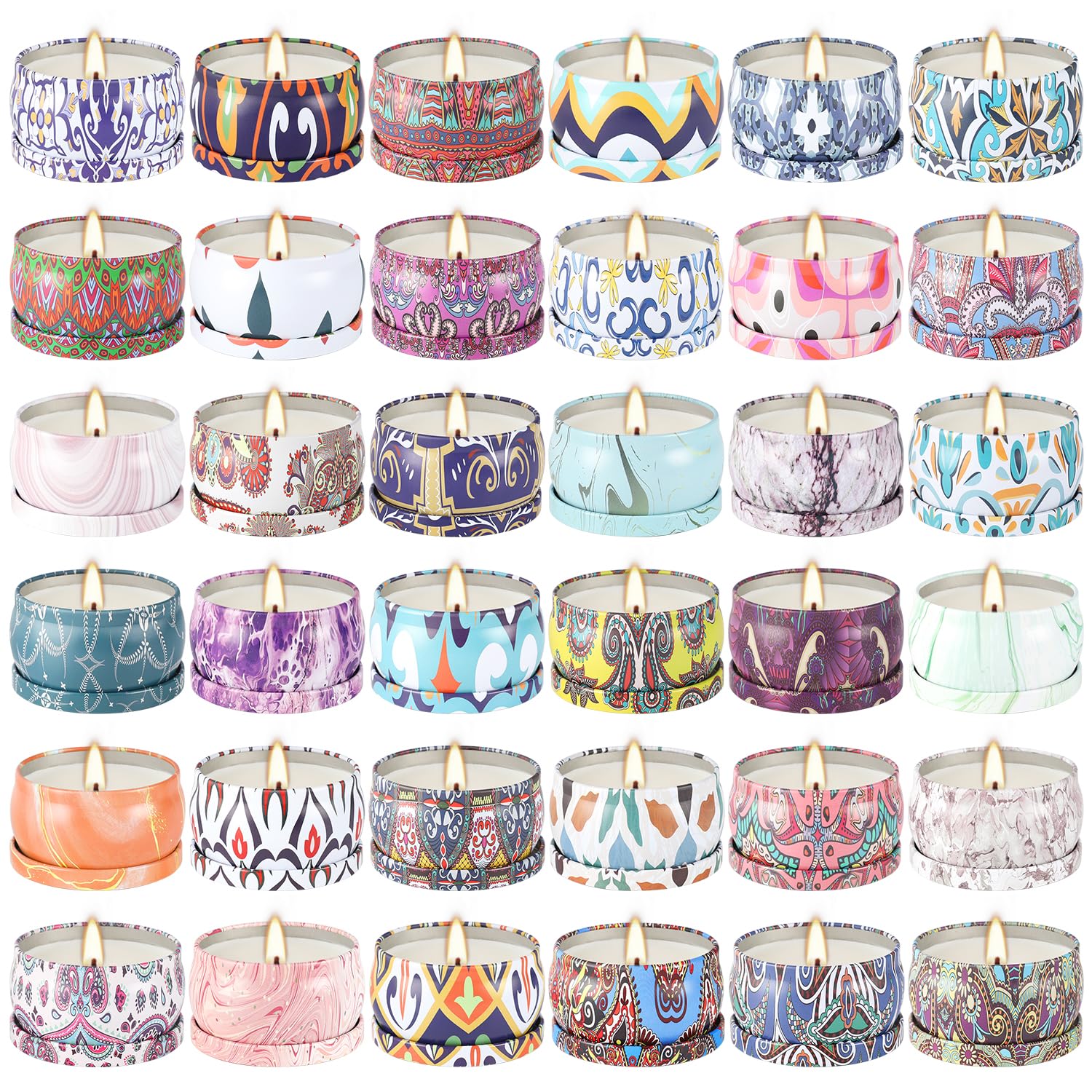 36 Pack Scented Candles Set – Natural Soy Wax Aromatherapy Gift