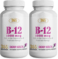 365 Health Vitamin B12 1000mcg Tablets – Energy Metabolism Support (Pack of 2)
