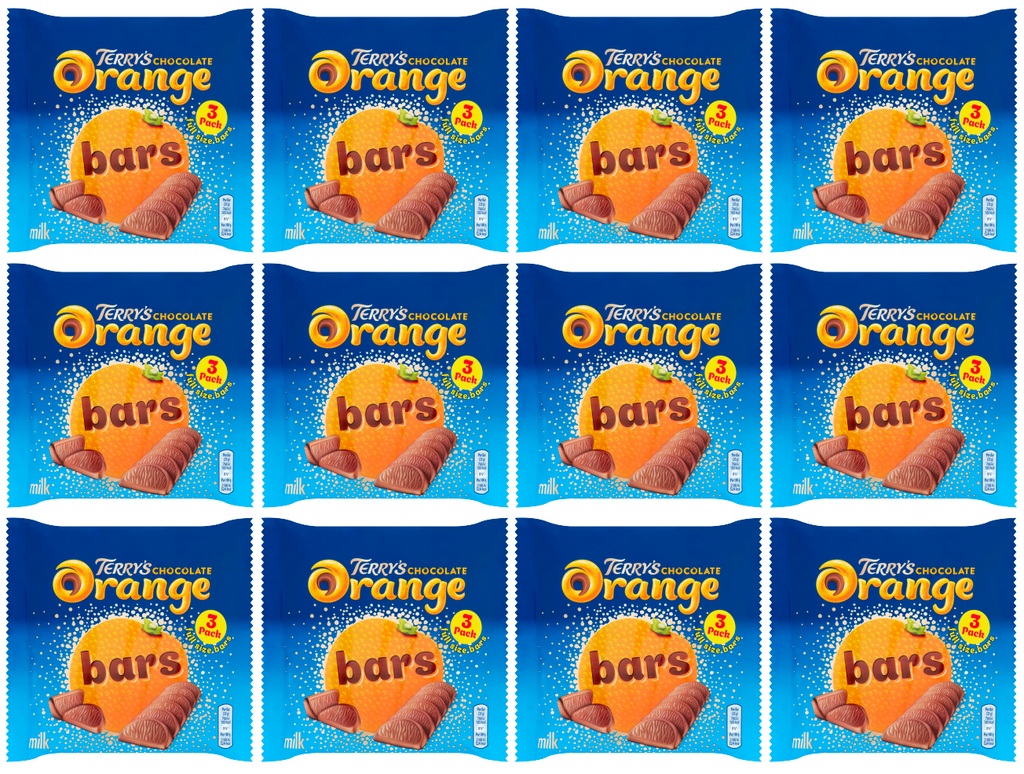 12 x Terrys Chocolate Orange Milk 3 Bars Pack 105Gm