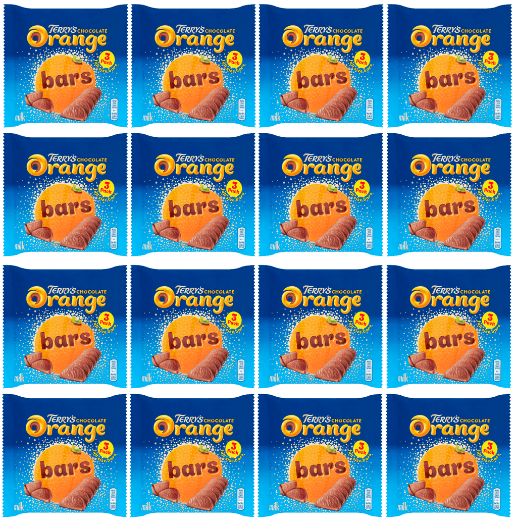 16 x Terrys Chocolate Orange Milk Bars 3 Pack 105Gm