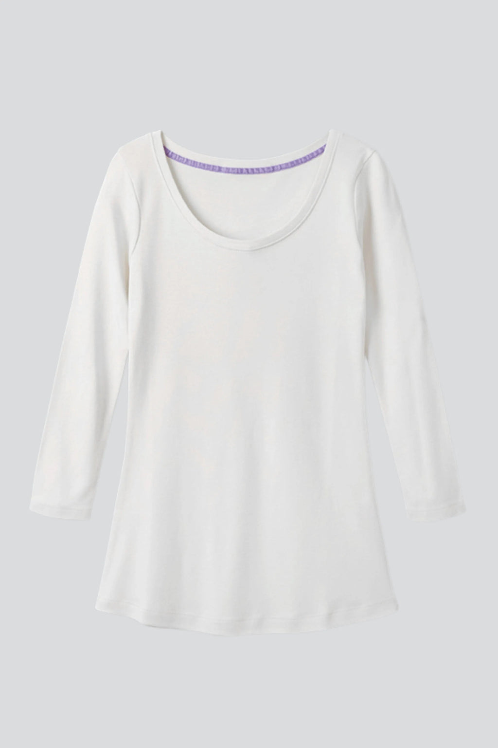 3/4 Sleeve Scoop Neck Cotton Modal T-Shirt