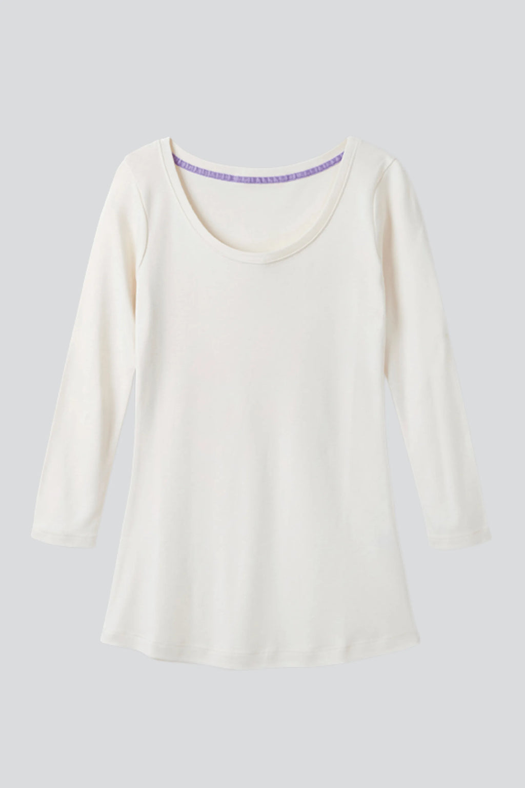 3/4 Sleeve Scoop Neck Cotton Modal T-Shirt