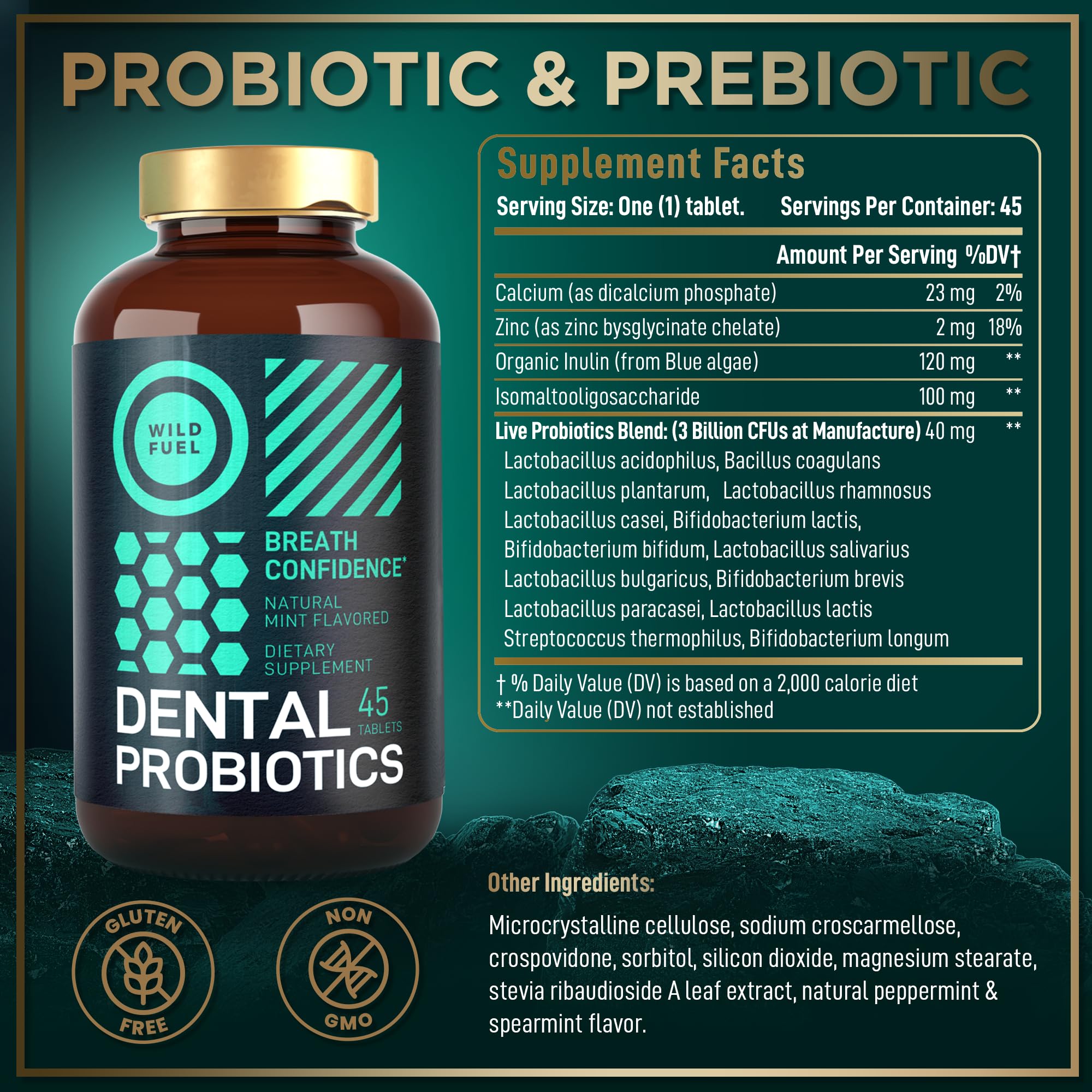 Oral Probiotics for Bad Breath | Dental Probiotics for Teeth & Gums | 3B CFU