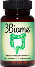 3Biome - Natural Probiotic Supplement - Non-GMO, Vegan, Gluten-Free | 30 Vegetable Capsules
