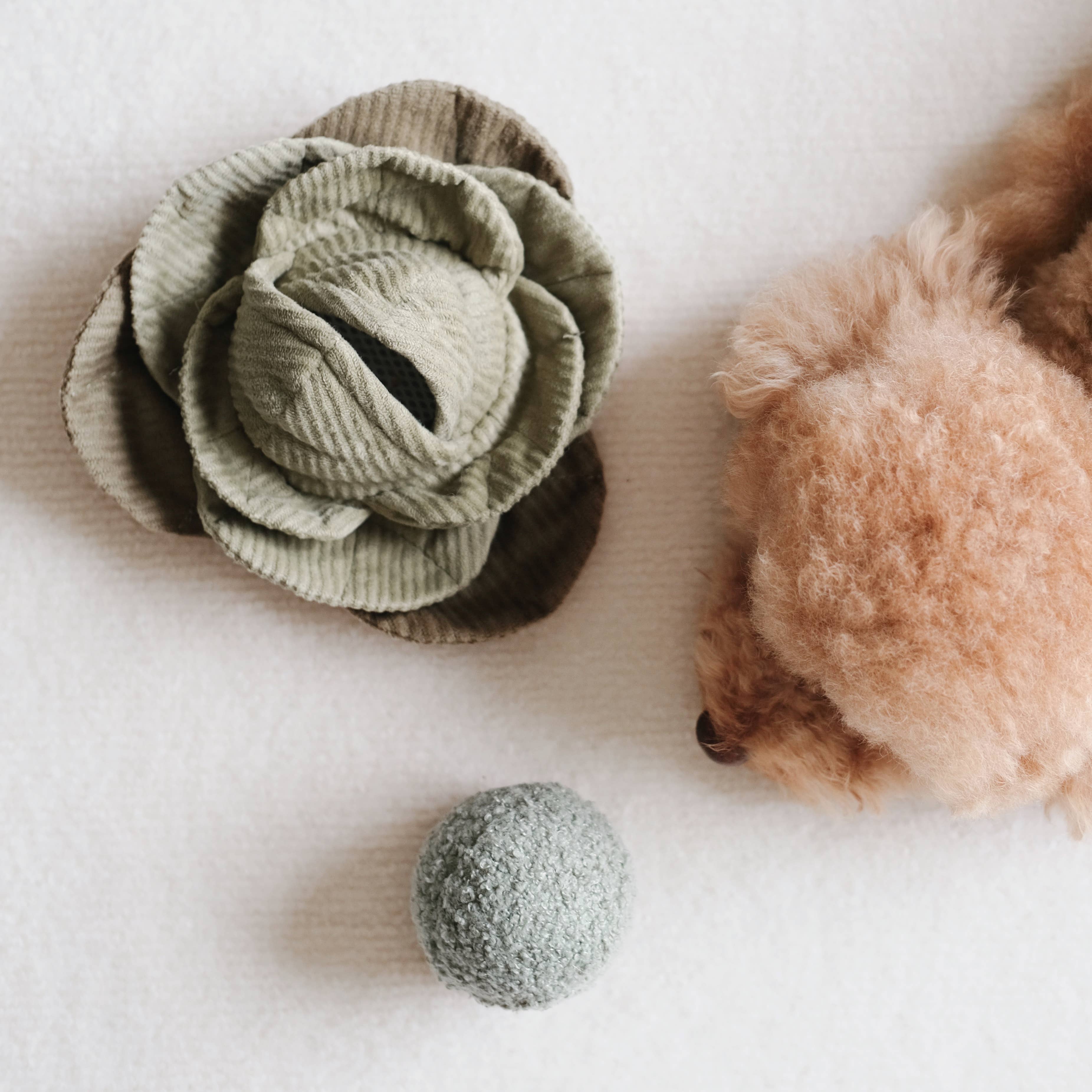 Cabbage Pop enrichment dog toy
