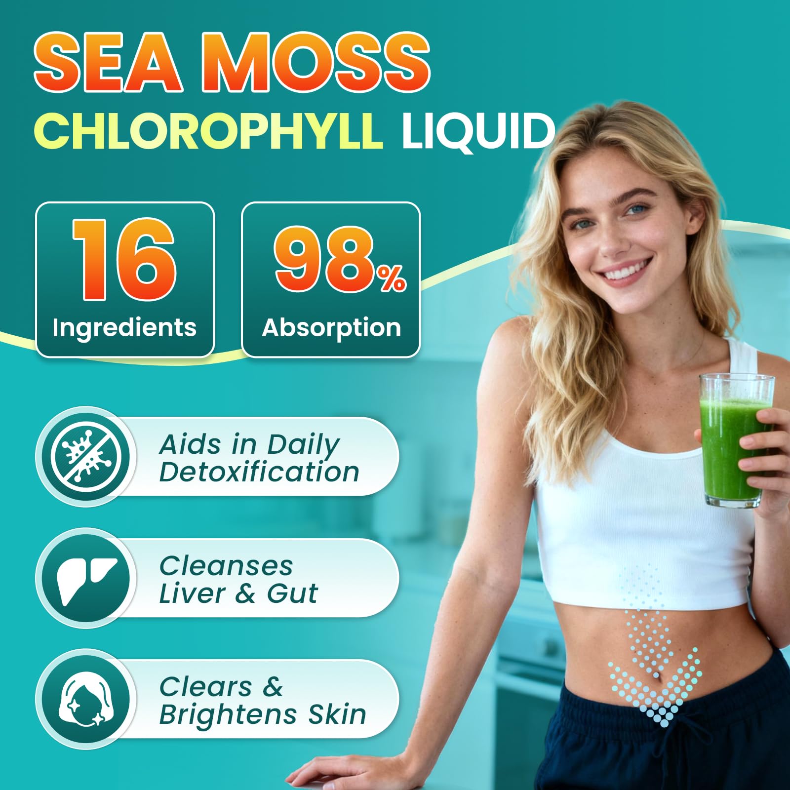 3Pack Sea Moss Drops – Irish Sea Moss Chlorophyll Liquid with Black Seed Oil & Immune Support