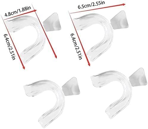4 Pcs Transparent Mouth Guards – Silicone Bruxism Night Guards & Whitening Trays for Sports