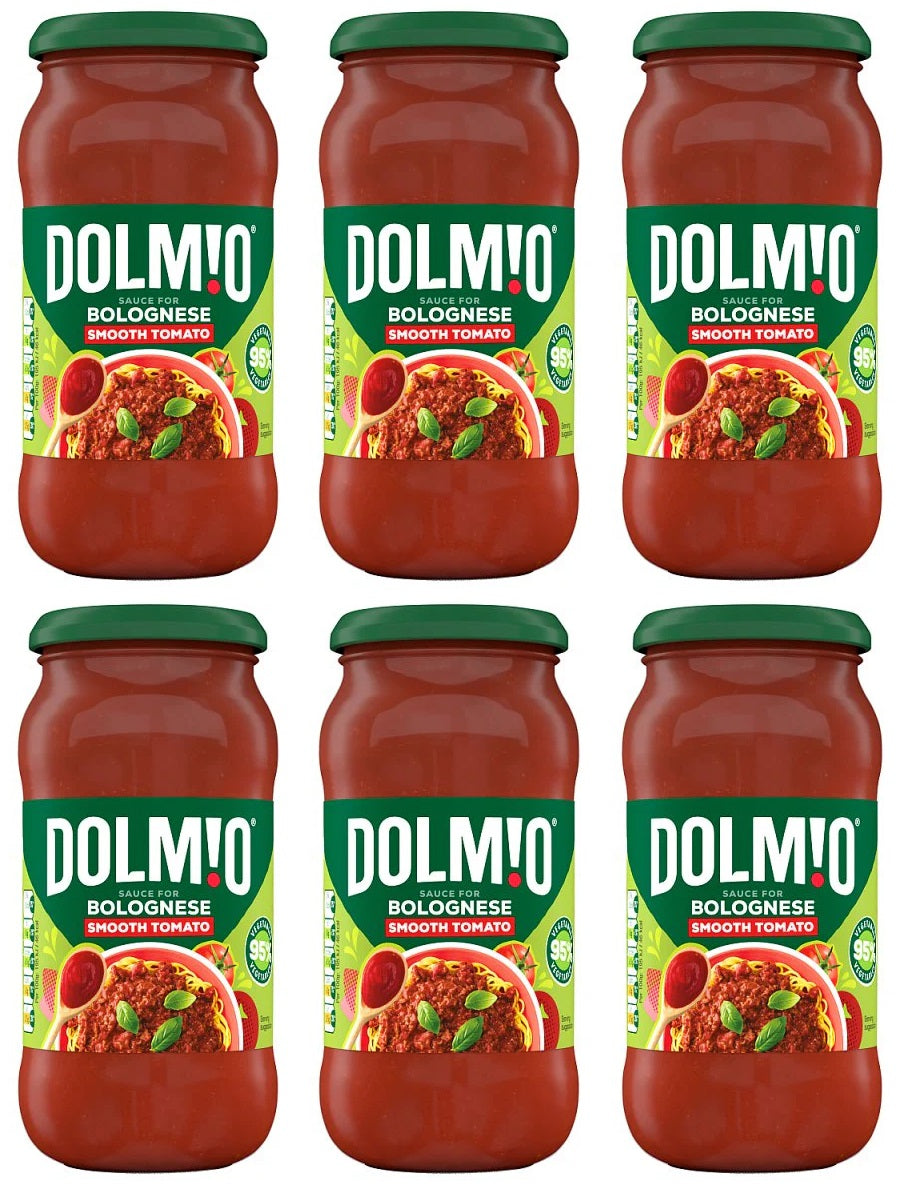 6 x Dolmio Smooth Tomato Sauce For Bolognese 450G