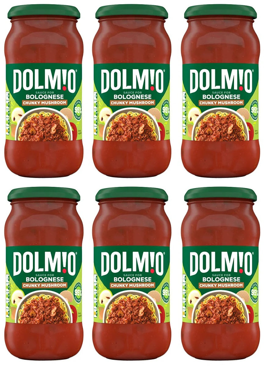 6 x Dolmio Sauce For Bolognese Chunky Mushroom 450G